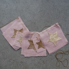 Garland - Pink glittery star Garland - Pink glittery star