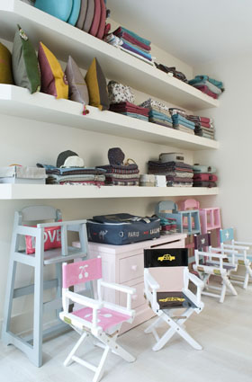 A selection of chairs and bedding at bobo kids 